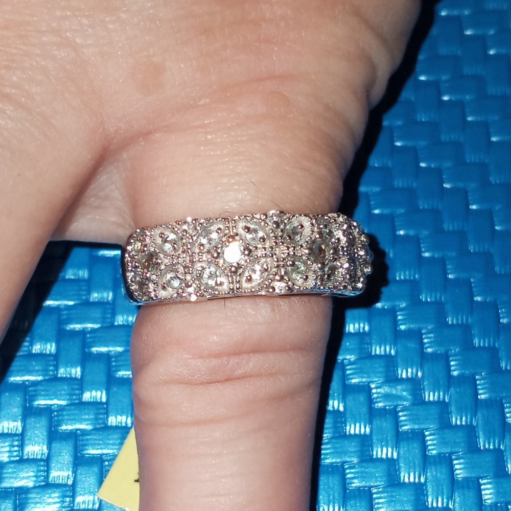 Alexandrite & White Zircon Platinum over Sterling